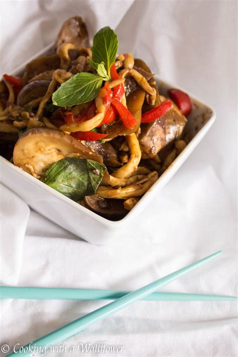 Eggplant And Mushroom Stir Fry With Black Bean Sauce