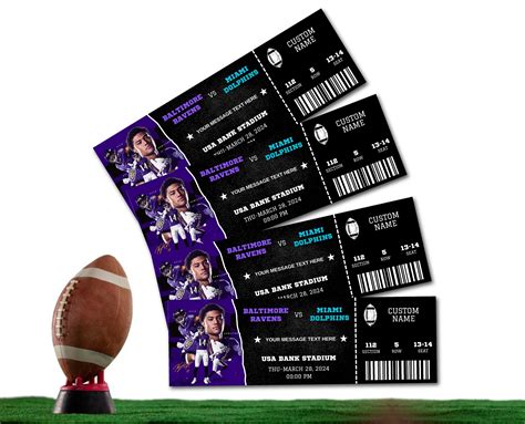 Sports Ticket Template, DIY Sporting Ticket, Custom Sports Ticket Gift