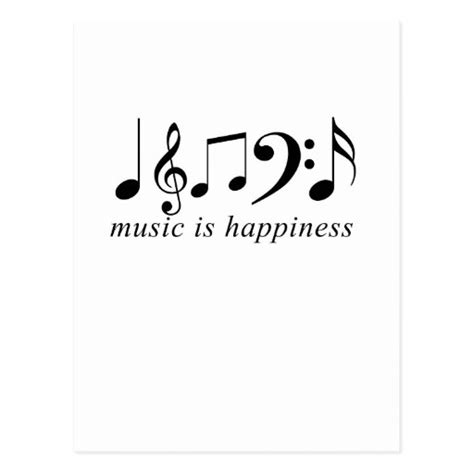 Music is Happiness Postcard | Zazzle