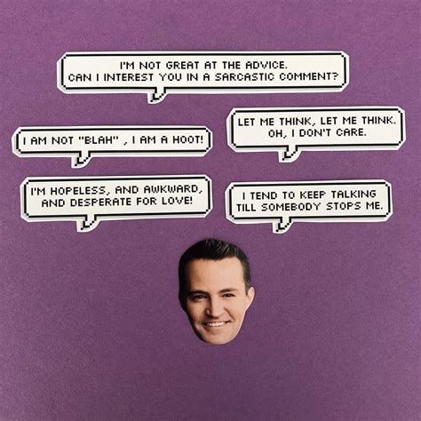 Amazon.com: Chandler Bing Friends Quotes Sticker Set: Handmade