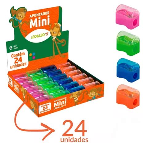 Kit 24 Apontador Depósito Mini Cestinha Leo Leo Leo leo