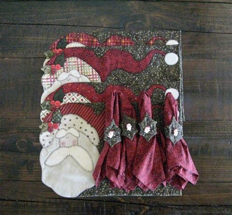 Santa Placemats Set Of 4 Holiday Placemats Holiday Table Etsy