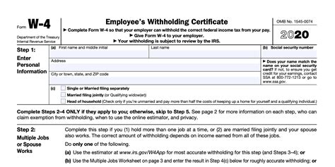 Printable Form W 4 Printable Forms Free Online