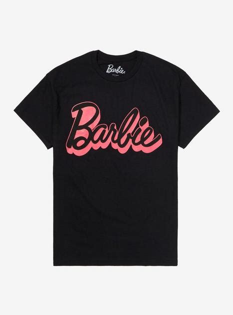 Barbie Glitter Logo Boyfriend Fit Girls T-Shirt | Hot Topic