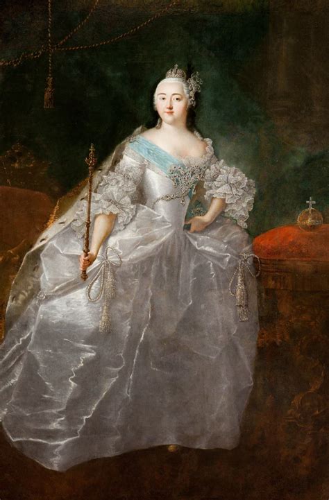 Madame de Pompadour (Portrait of Empress Elizabeth of Russia...)