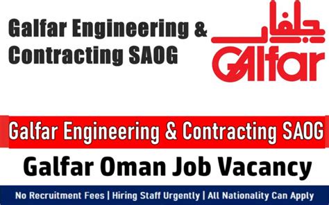 Galfar Oman Job Vacancy: Oil & Gas & Engineering Jobs