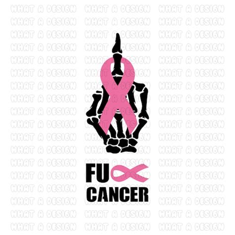 Breast Cancer SVG Middle Finger SVG Fuck Cancer SVG Funny Etsy Canada