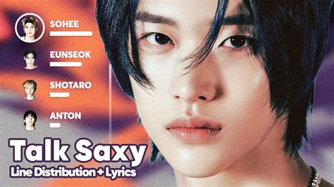 Riize Talk Saxy Line Distribution Lyrics Karaoke Patreon