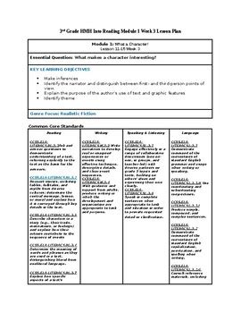 Rd Grade Hmh Into Reading Module Week Lesson Plan Editable By Forge