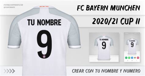 Camiseta Fc Bayern Munchen Cup Ii Crear Con Tu Nombre Y N Mero