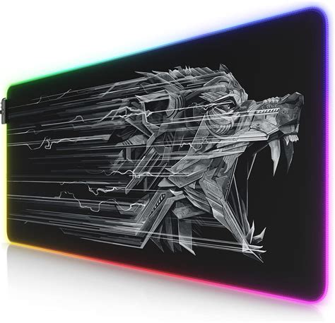 CSL XXL RGB Gaming Mouse Mat LED Desk Pad 900x400 Mm Oversize