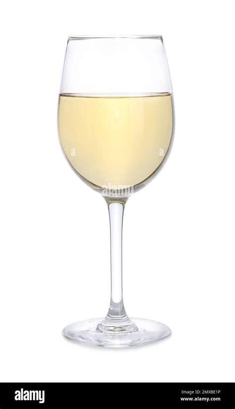 Crystal Clear Glass Of Wine Isolated On White Stock Photo Alamy