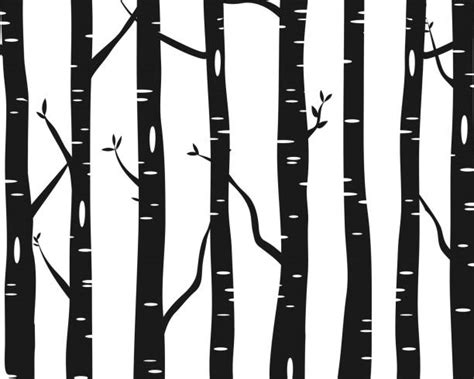 2,200+ Birch Tree Silhouette Stock Illustrations, Royalty-Free Vector ...