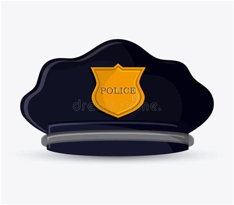 Police Hat Cloth Accesory Design Stock Illustrations 2 Police Hat