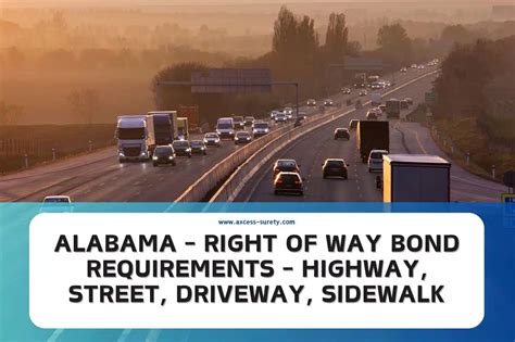 Alabama Right Of Way Bond Requirements Highway Street Driveway