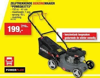 Powerplus Zelftrekkende Benzinemaaier Poweg63773 Promotie Bij Hubo