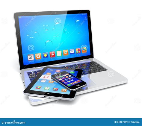 Laptop Tablet Pc And Smartphone Royalty Free Stock Images Image