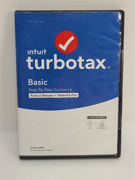 Turbotax Basic 2020 Desktop Tax Software Federal Returns Only