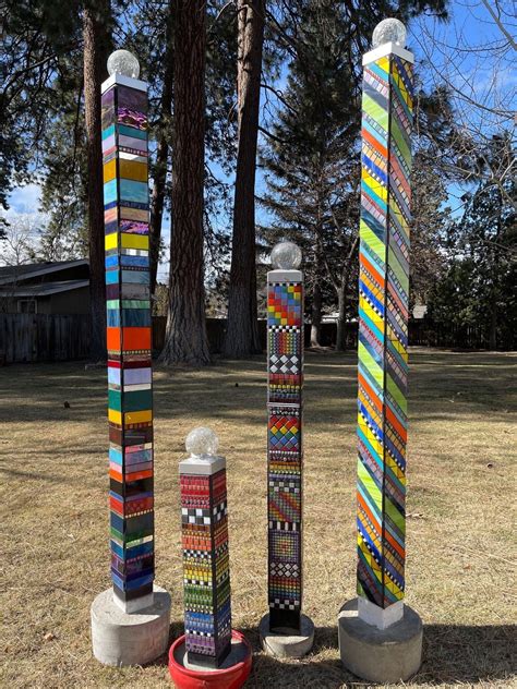 Garden Totems Glass Garden Art Totem Pole Art Totem Poles Garden