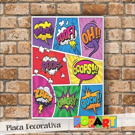 Placa Decorativa Pop Art Elo Produtos Especiais