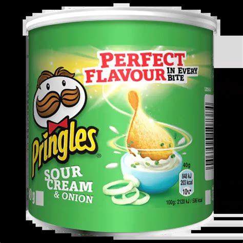 Pringles Sour Cream Onion Flavor Snack Can Transparent Png