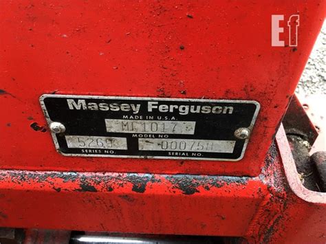 Massey Ferguson 1017 Backhoes Auctions Equipmentfacts