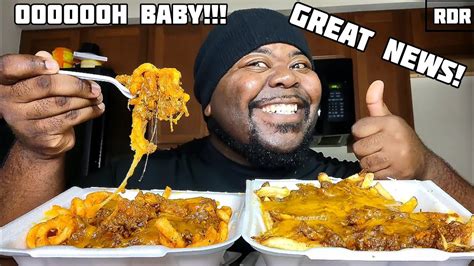 Chili Cheese Fries Mukbang 🧀🍟 Great News 🤯 Youtube