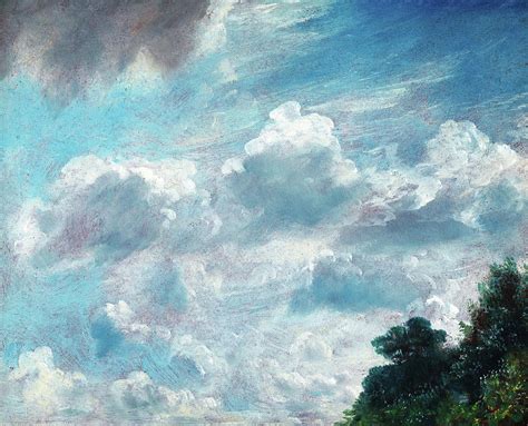 Cloud Study Hampstead Tree At Right Painting By John Constable