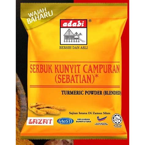 Adabi Serbuk Kunyit 100gm Shopee Malaysia