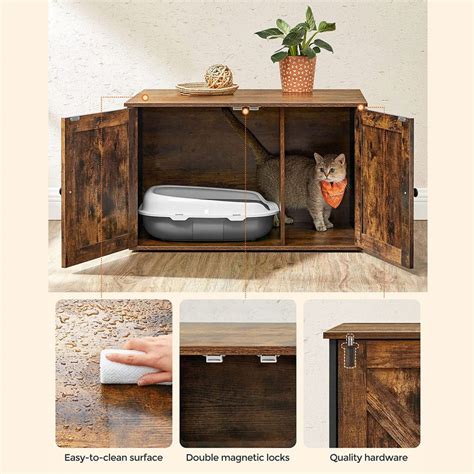 Cat Litter Box Furniture with Removable Divider