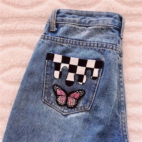 Painted Clothes Painted Jeans Denim Diy