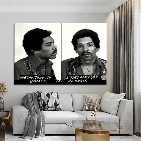 Jimi Hendrix Mugshot Toronto Canvas Wall Art