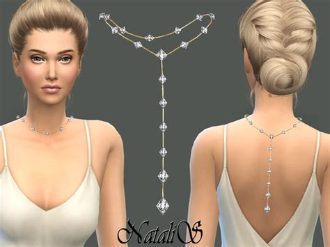 NataliS Back Drop Crystals Necklace Nathys Sims