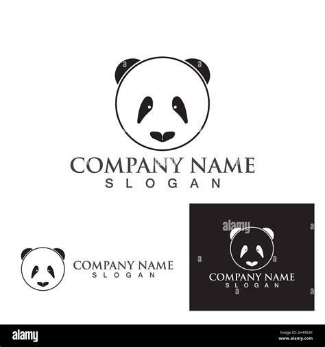 Panda head black and white logo Stock Vector Image & Art - Alamy