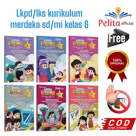 Jual SUPER BINTANG LKPD SD MI Kelas 6 Komplit 6 Mapel Kurikulum