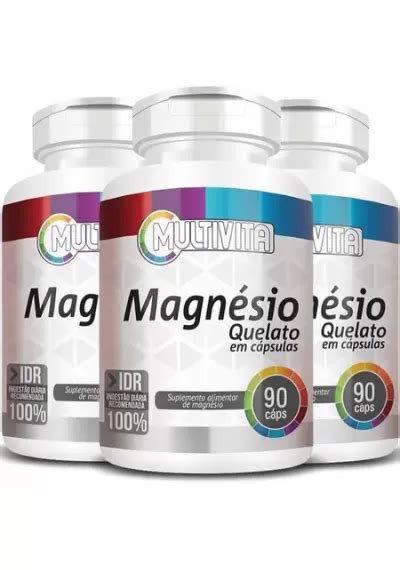 Magnésio Quelato 90 cápsulas Multivita