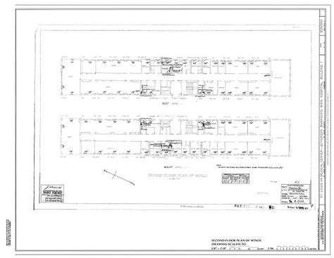 Second Floor Plan of Wings - U.S. Veterans Hospital,...