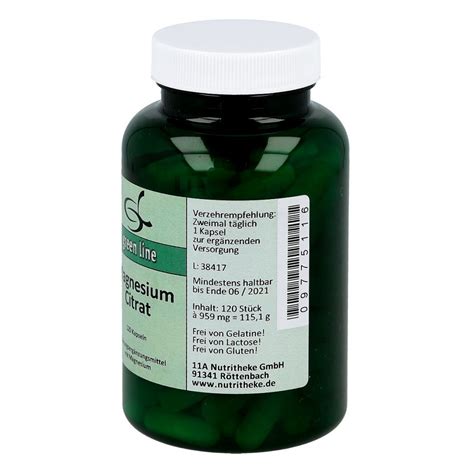 Magnesium Citrat Kapseln Stk G Nstig Bei Apotheke At