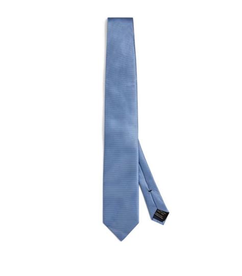 Mens Tom Ford Blue Solid Twill Tie Harrods Uk