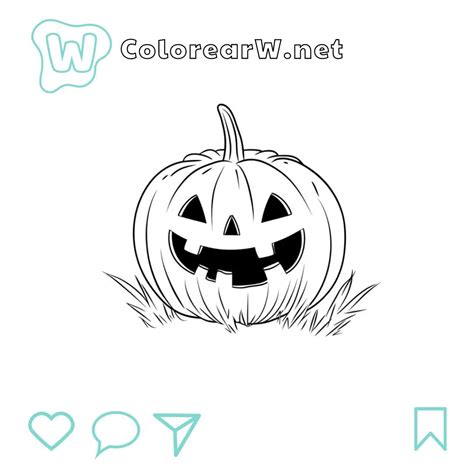 23 Calabaza En Halloween Para Colorear - Foto Para Colorear