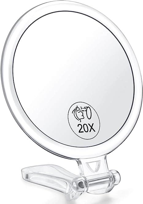 AMISCE Miroir grossissant x 20 miroir de voyage Miroir à main double