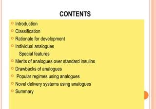 Insulin analogues ppt | PPT