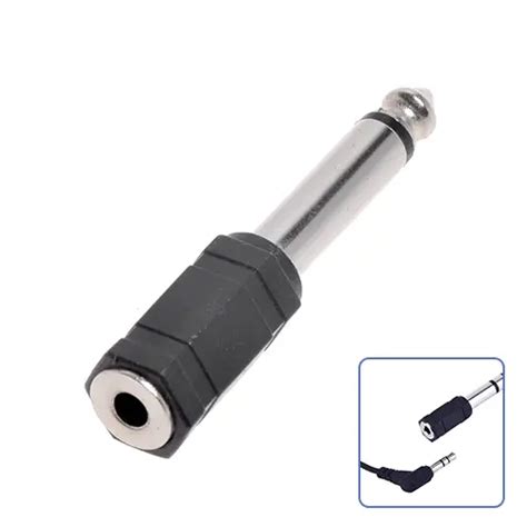 6.35mm Audio Stereo Plug to 3.5mm Jack Adapter - ido.lk