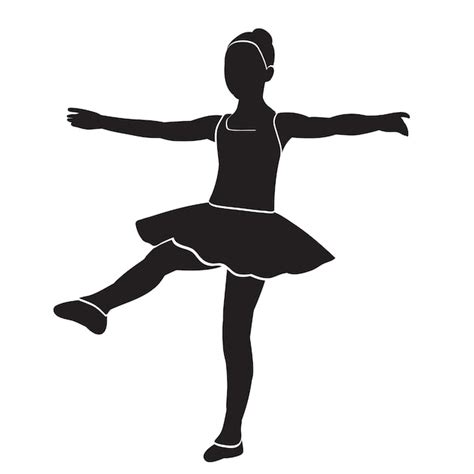 Premium Vector | Silhouette of a dancing ballerina ballet