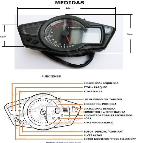 Farolas Y Direccionales Tablero Moto Universal