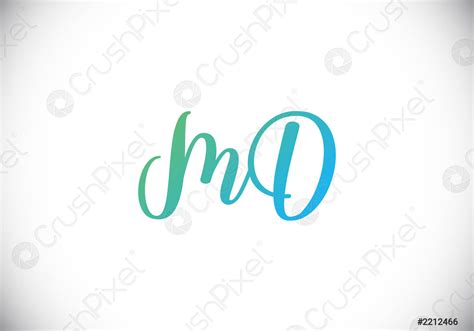 Initial Monogram Letter M D Logo Design Vector Template M Stock