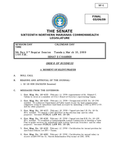 Senate Bill 16-49 Cnmi | United States House Of Representatives | United States Senate