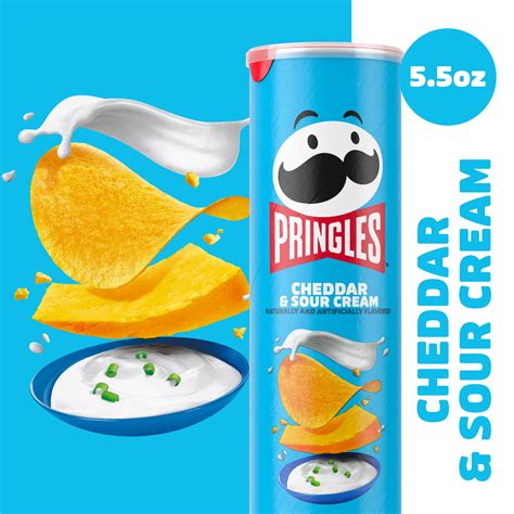 Pringles Potato Crisps Chips Cheddar And Sour Cream 55 Oz