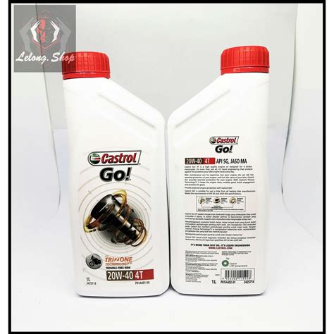 Castrol Go Engine Oil T W Litre Original Motorcycle Minyak Hitam