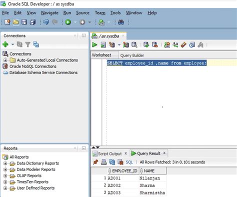 Oracle Sql Select Table Structure Templates Sample Printables